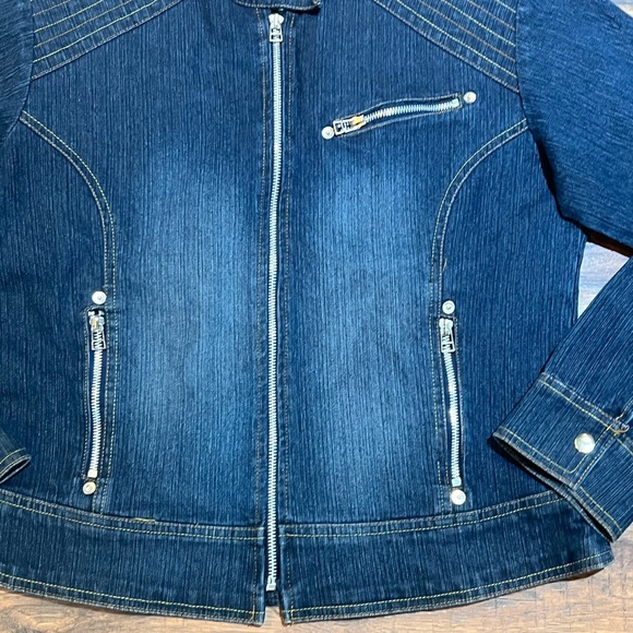 Erica Brooke Collection Jean Jacket Size Large - Picture 4 of 12